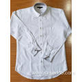 Men's White Jacquard Shirts Long-sleeved